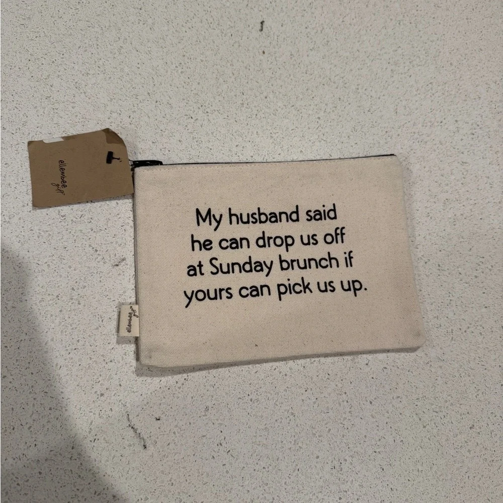 Charming Canvas Cosmetic Pouch with Witty Print